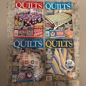 4! Country Quilt Magazines Summer 1985, Summer ‘87, Winter ‘93, Winter ‘96